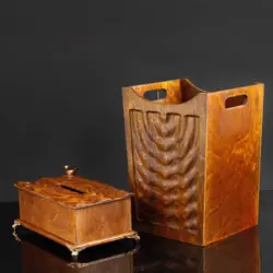 سطل و دستمال چوبی