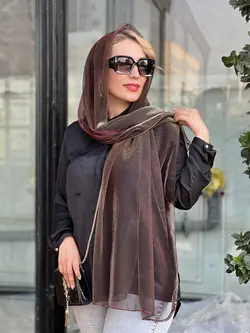 شال حریر شیشه ای لیزری طیفی جیگری روشن با مسی عدسی