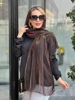 شال حریر شیشه ای لیزری طیفی جیگری روشن با مسی عدسی