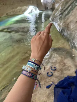 دستبند بافت گلیمی آبی شماره 1