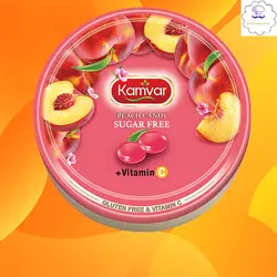 آبنبات رویال هلو بدون قند و رژیمی (کامور)