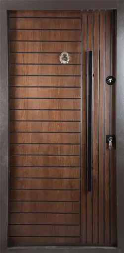 درب ضد سرقت ترمو راش با ست یراق مشکی بلند و قفل ایرانی