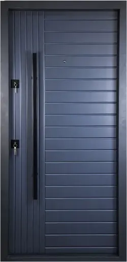 درب ضد سرقت طرح ترمو طوسی با ست یراق بلند مشکی  و قفل ایرانی