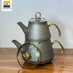 کتری و قوری گرانیتی شاهین رنگ طوسی - فروشگاه اینترنتی آ سی و یک