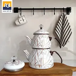کتری و قوری لعابی شاهین - فروشگاه اینترنتی آ سی و یک