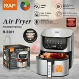 سرخ کن 1800 وات راف مدل RAF R.5261 ظرفیت 7.7 لیتر کاسه بزرگ صفحه نمایش دیجیتال لمسی سیلور