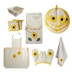 سرویس آشپرخانه 11 تکه ستی مدل آفتابگردان