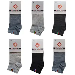 جوراب زنانه نوین بافت مدل پرچم KL35  بسته 6 عددی