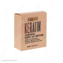 خرید و قیمت پک شامپو و ماسک مو تقویت کننده و درخشان کننده مو پیورنیچر PURE NATURE مدل کراتین حجم 500 میلی لیتر | گپ