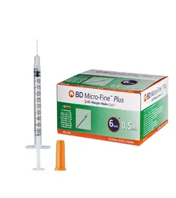 سرنگ انسولین BD نیم میلی‌لیتر گیج ۳۱