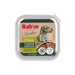 خوراک کاسه ای سگ طعم بره برند Babin بابین 300 گرمی