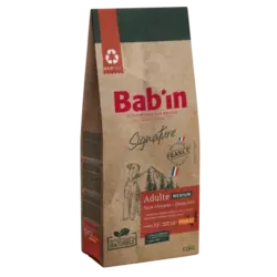 غذای خشک بدون غلات سگ بالغ نژاد متوسط medium adult GF طعم مرغ برند Babin بابین 3 کیلویی
