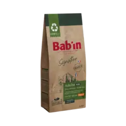 غذای خشک سگ بالغ بدون غلات mini adult برند Babin بابین طعم مرغ 6 کیلویی