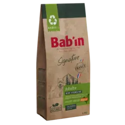 غذای خشک سگ بالغ عقیم شده mini adult sterilised طعم مرغ برند Babin بابین 2 کیلویی