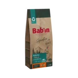 غذای خشک گربه بالغ عقیم شده poulet برند Babin بابین طعم مرغ 1.5 کیلویی