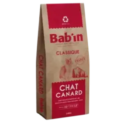 غذای خشک گربه بالغ مدل کلاسیک طعم اردک برند Babin بابین 3 کیلویی