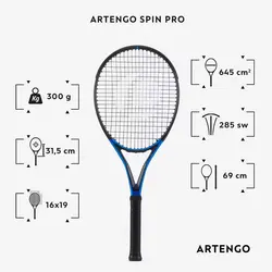 راکت تنیس بزرگسالان - 300 گرم - TR930 SPIN PRO-ARTENGO