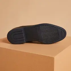 بوت سوارکاری چرمی بزرگسال FOUGANZA - رنگ قهوه‌ای تیره - مدل 500