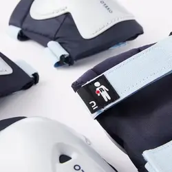 ست محافظت 3x2 برای اسکیت برد/اسکیت/اسکوتر کودک OXELO مدل PLAY - آبی