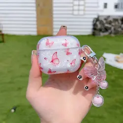 کاور ایرپاد پروانه صورتی همراه با آویز