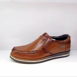 کفش چرم اسپورت زیره سفید کد 1005 - کفش دریک