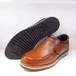 کفش چرم اسپورت زیره سفید کد 1005 - کفش دریک