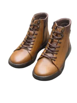 نیم بوت چرم مردانه کد 1501 - کفش دریک