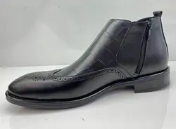 نیم بوت چرم مردانه کد 1506 - کفش دریک