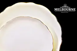 سرویس چینی ۶نفره الیزابت قالب ملبورن ساده لب طلا