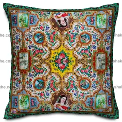 کوسن مخمل کاشی نارنجستان