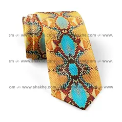 کراوات پوست ماری زرد