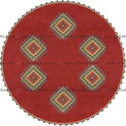 رومیزی مخمل گرد طرح گبه