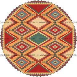 رومیزی مخمل گرد جاجیم
