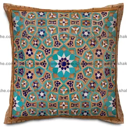 کوسن مخمل کاشی برجسته