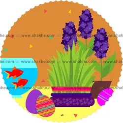 رومیزی مخمل گرد نوروز هفت سین