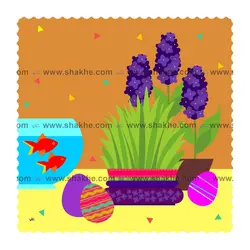 رومیزی مخمل مربع نوروز هفت سین