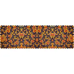 رانر مخمل کاشی گل و مرغ کاخ گلستان