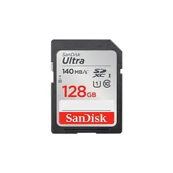 کارت حافظه SDXC سن دیسک مدل Ultra کلاس 10 استاندارد UHS-I U1 سرعت 140MB/s ظرفیت 128 گیگابایت