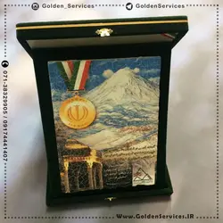 لوح تقدیر سنگی جعبه مخمل