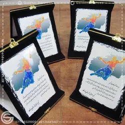 لوح تقدیر سنگی جعبه مخمل