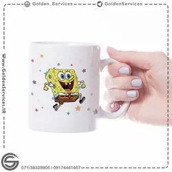 لیوان سرامیکی طرح باب اسفنجی