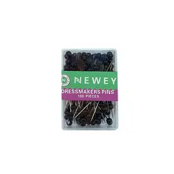 سوزن ته گرد مشکی مدل مرواریدی بسته 100 عددی