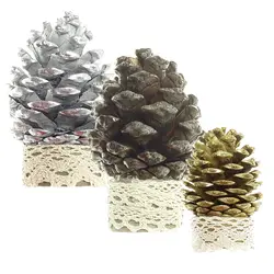 میوه تزیینی درخت کاج مدل Y2312 بسته 3 عددی