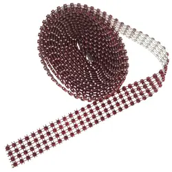 نوار یراق طرح نگین 4 رج مدل Y2615 طول 2 متر