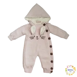 سرهمی بافت صورتی خرگوشی بیبی‌مای ۳ ماهه تا ۱۲ ماهه