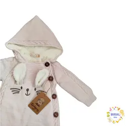 سرهمی بافت صورتی خرگوشی بیبی‌مای ۳ ماهه تا ۱۲ ماهه