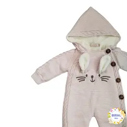 سرهمی بافت صورتی خرگوشی بیبی‌مای ۳ ماهه تا ۱۲ ماهه