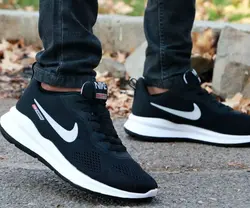 فروش فوق العاده  کفش اسپرت مردانه پسرانه مدل نایک  خاص و به روز  رنگ مشکی  سفید