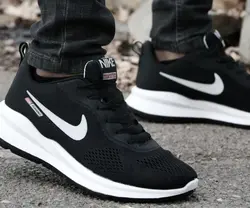 فروش فوق العاده  کفش اسپرت مردانه پسرانه مدل نایک  خاص و به روز  رنگ مشکی  سفید