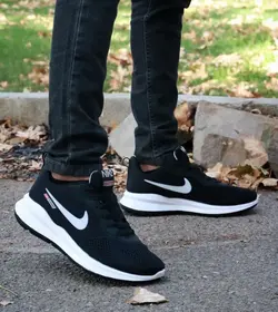 فروش فوق العاده  کفش اسپرت مردانه پسرانه مدل نایک  خاص و به روز  رنگ مشکی  سفید